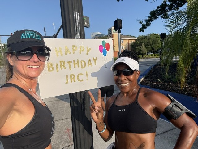 Jacksonville Run Club company anniversary run celebration