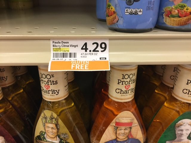 Paula Deen dressings on the retail shelf